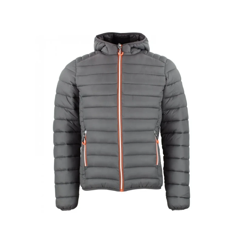 Image of Peak Mountain's Hooded Lightweight Puffer Gris Male M