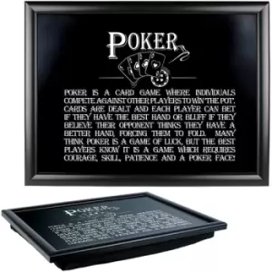 Image of Ultimate Gift for Man 8878 Poker Lap Tray Black