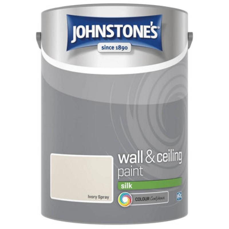 Image of Johnstone's Silk Emulsion Paint, 5L, Ivory Spray