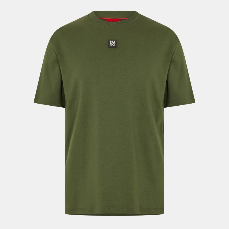 Image of Hugo Mens Regular Fit Dalile T-Shirt Dark Green male XS