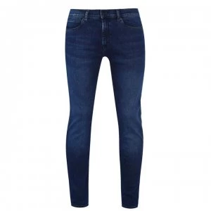 Image of Hugo Boss 708 Slim Fit Stretch Jeans Medium Blue Size 34 Men