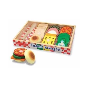 Image of Melissa and Doug Wooden Sandwich Making Set.