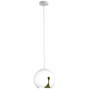 Image of Keter Lighting - Keter Malaga Dome Pendant Ceiling Light Small White, 20cm, 1x E27