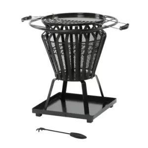 Image of Lifestyle Appliances Signa Fire Basket with BBQ Grill