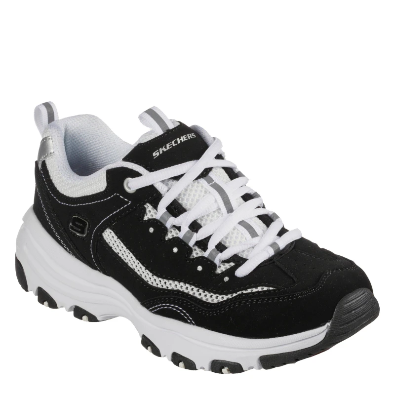 Image of Skechers Womens I Conik Low-Top Trainers Black/White female 2 (35)
