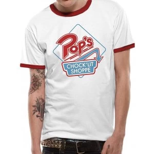Image of Riverdale - Pops Retro Mens XX-Large Baseball Shirt - White