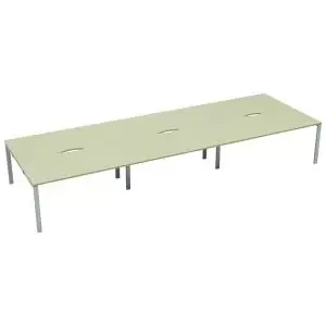 Image of Jemini 6 Person Bench Desk 4800x1600x730mm MapleWhite KF809548