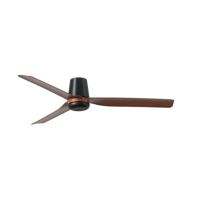 Image of Netlighting Punt Tub Medium Black Dark Wood DC Ceiling Fan 6 Speed Black Unisex