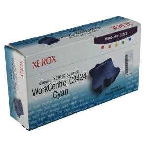 Image of Xerox 108R00660 Genuine Solid Ink 3 x Cyan