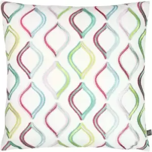 Image of Prestigious Textiles Spinning Top Embroidered Cushion Cover (One Size) (Rainbow) - Rainbow