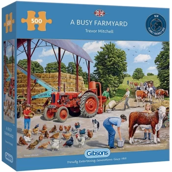 Image of A Busy Farmyard Jigsaw Puzzle - 500 Pieces