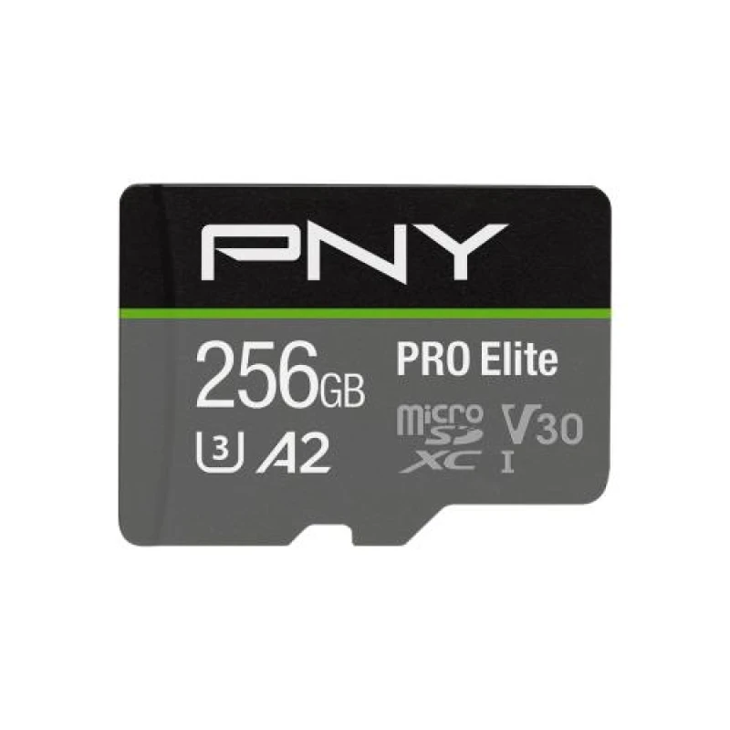 Image of PNY Pro Elite 256GB UHS-I Class 10 MicroSDXC Memory Card 8PN10400137 EXR8PN10400137