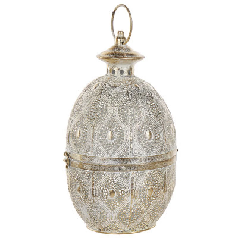 Image of Beliani Lantern Amorgos Metal 34cm Gold