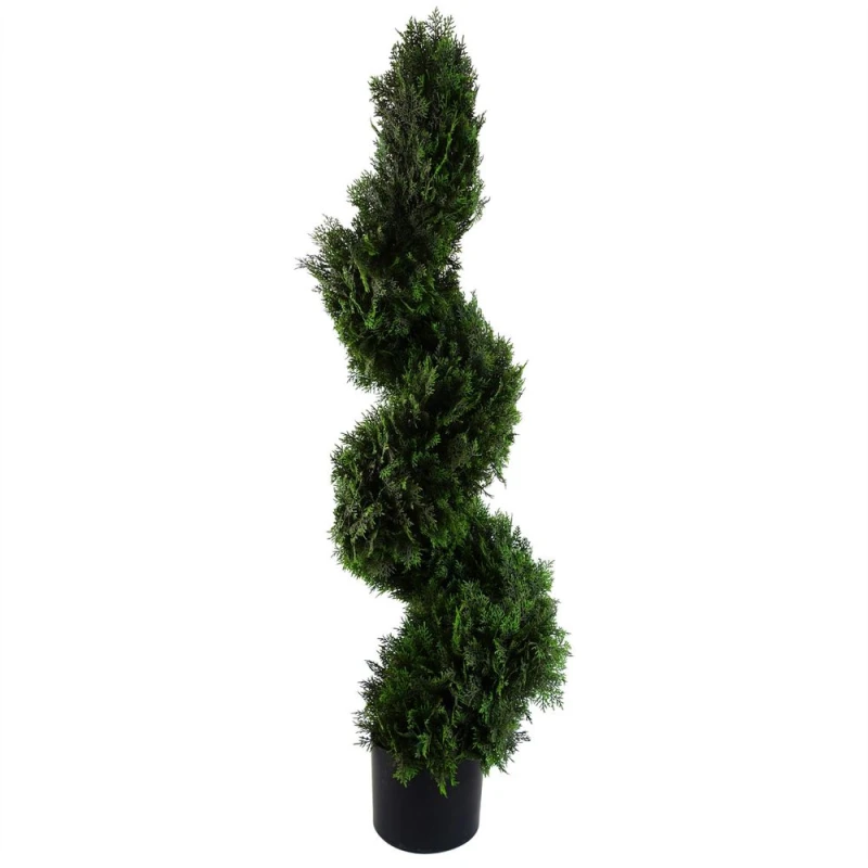 Image of Leaf Design 120cm Sprial Cedar Tree Artificial Topiary