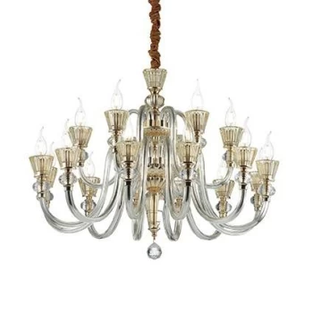 Image of Strauss 18 Light Chandelier Rose Gold Finish, E14