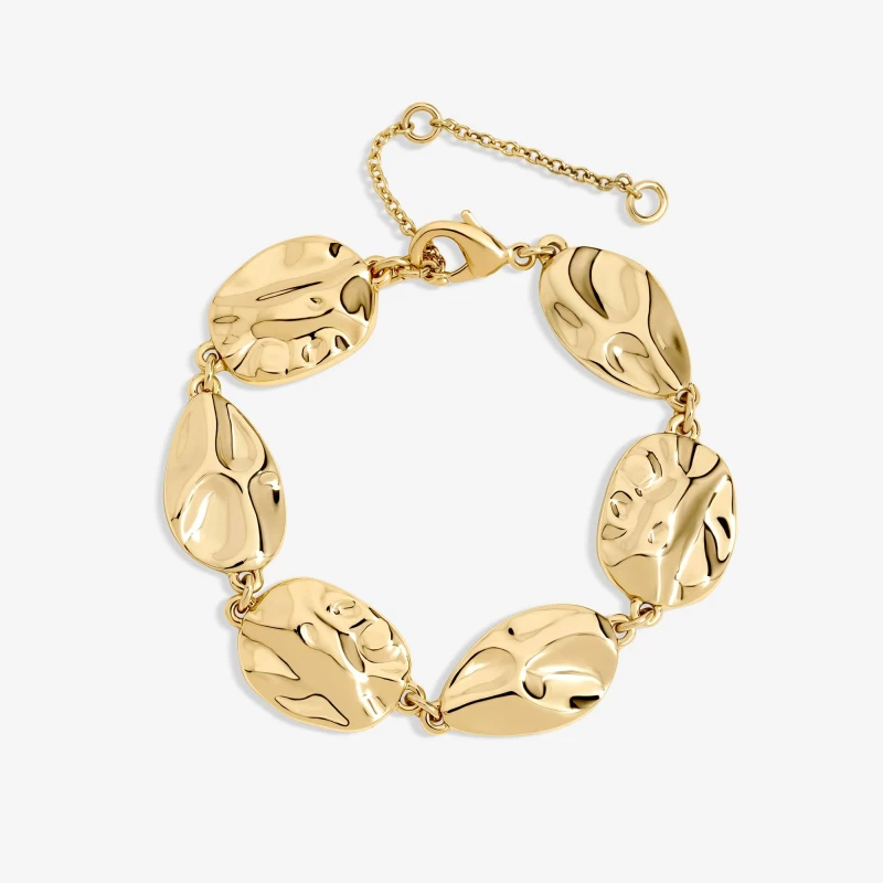 Image of Mood Gold Polished Molten Bracelet Gold female One Size