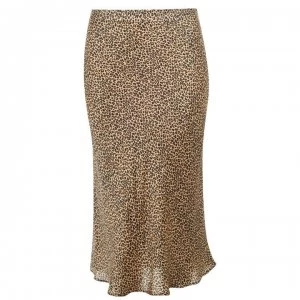 Image of SET Satin Midi Skirt - Stone Grey 0729