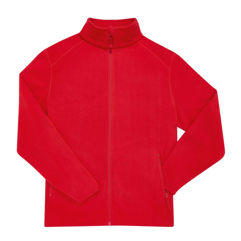 Image of B&C Mens Reset Polar Fleece Jacket in Red Size: XS Red Male XS