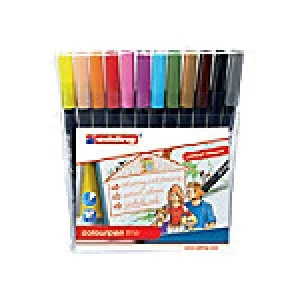 Image of Edding water based fibre pens portrait assortment pack 12