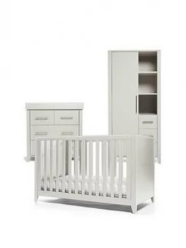 Image of Mamas & Papas Grey Melfi Cot Bed, Dresser Changer & Storage Wardrobe