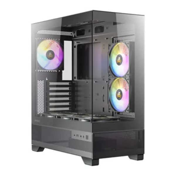 Image of Antec ANTEC CX700 Mid Tower Gaming Case Black 270 Full-view tempered glass 6x 120mm RGB fans 1x USB 3.0 / 1x USB Type-C ATX Micro ATX ITX 0-761345-100
