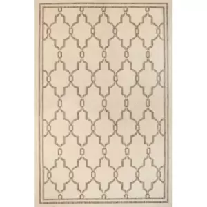 Image of Terrace Spanish Tile Flatweave Outdoor Indoor Natural/Taupe Rug in 80 x 150cm (2'6''x5'0'')