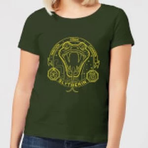 Image of Harry Potter Slytherin Snake Badge Womens T-Shirt - Forest Green - M