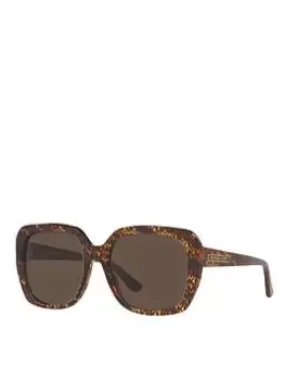 Image of Michael Kors Square Acetate Sunglass - Brown