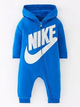 Image of Nike Metallic Hbr Gifting Coverall - Blue, Red, Size 6 Months, Women