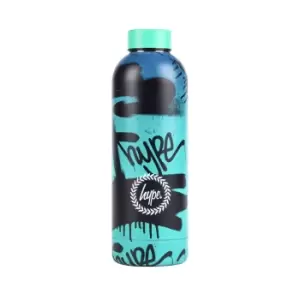 Image of Hype Graffiti Print Teal Stainless Steel Bottle - 500ml