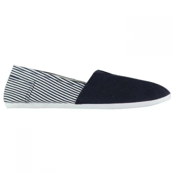 Image of Slazenger Sams Mens Canvas Shoes - Navy/Stripe
