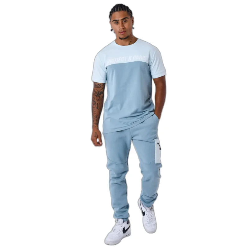Image of Project X Paris T-Shirt Project X Paris Coloblock Bleu Male M