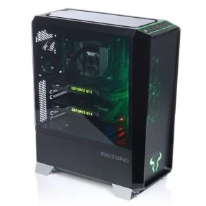 Image of Riotoro CR1280 PRISM RGB Gaming Case with Window E ATX No PSU 2 x 12cm RGB Fans 256 Colour RGB Controller