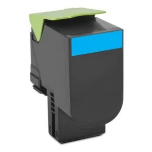 Image of Lexmark 802XC Cyan Laser Toner Ink Cartridge