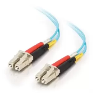 Image of Origin Storage 85550 fibre optic cable 2m LC OFNR OM3 Aqua colour