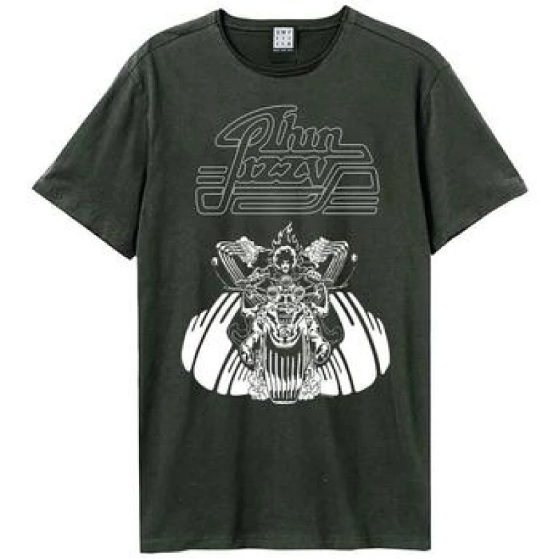 Image of Amplified Amplified Men Vagabonds The Rocker Thin Lizzy T-Shirt in Charcoal Size: X-Small Charcoal XS Male 5063750912158