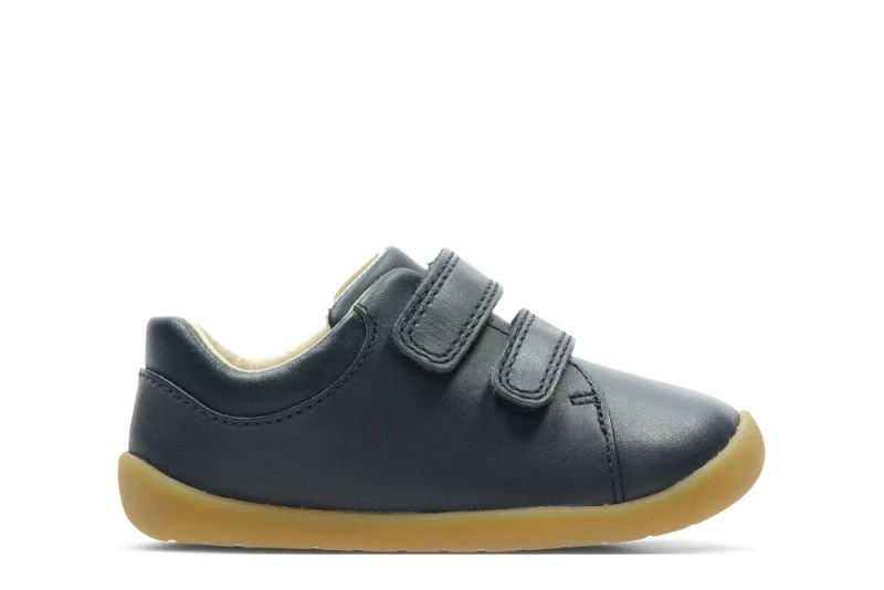 Image of (UK 2.5 Infant, Navy (Blue)) Childrens Boys Girls Clarks Pre-Walking Shoes Roamer Craft - F Fit