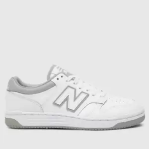 Image of New Balance nb 480 trainers in white & grey
