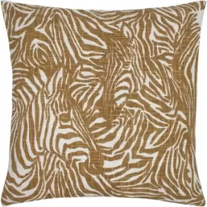 Image of Furn Hidden Zebra Cushion Cover (One Size) (Caramel)