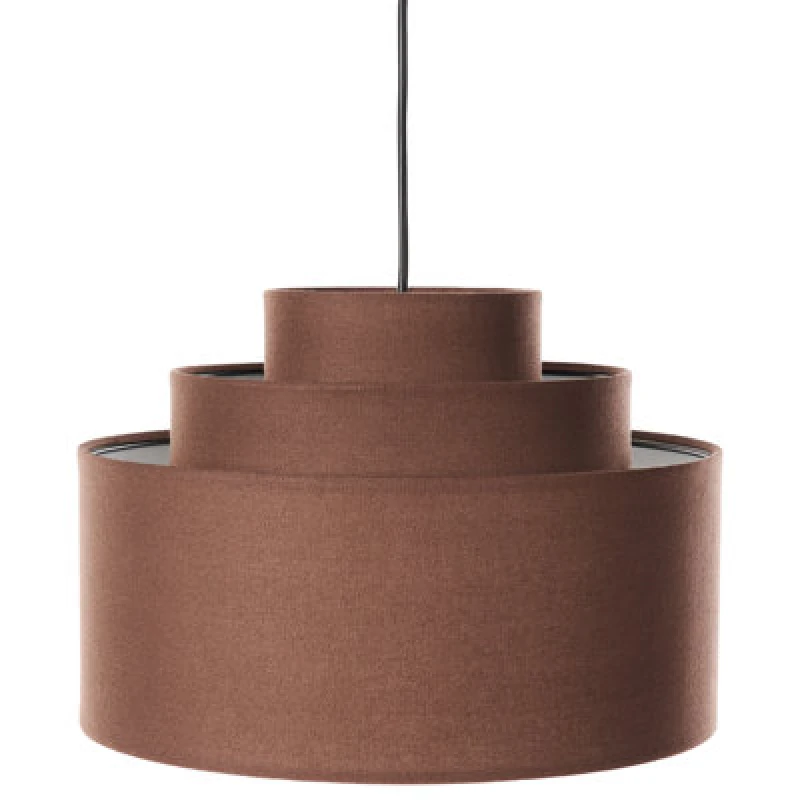 Image of Beliani Pendant Lamp Masparro Linen Brown