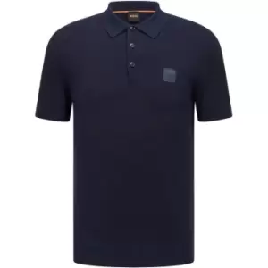 Image of Boss Apology Knit Polo Shirt Mens - Blue