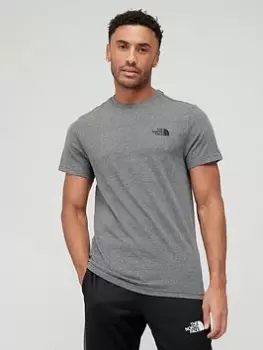 Image of The North Face Short Sleeve Simple Dome T-Shirt - Medium Grey Heather Size M Men