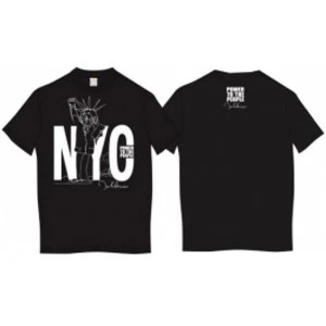 Image of John Lennon Tee Shirt: NYC Power to the People Blk: Medium