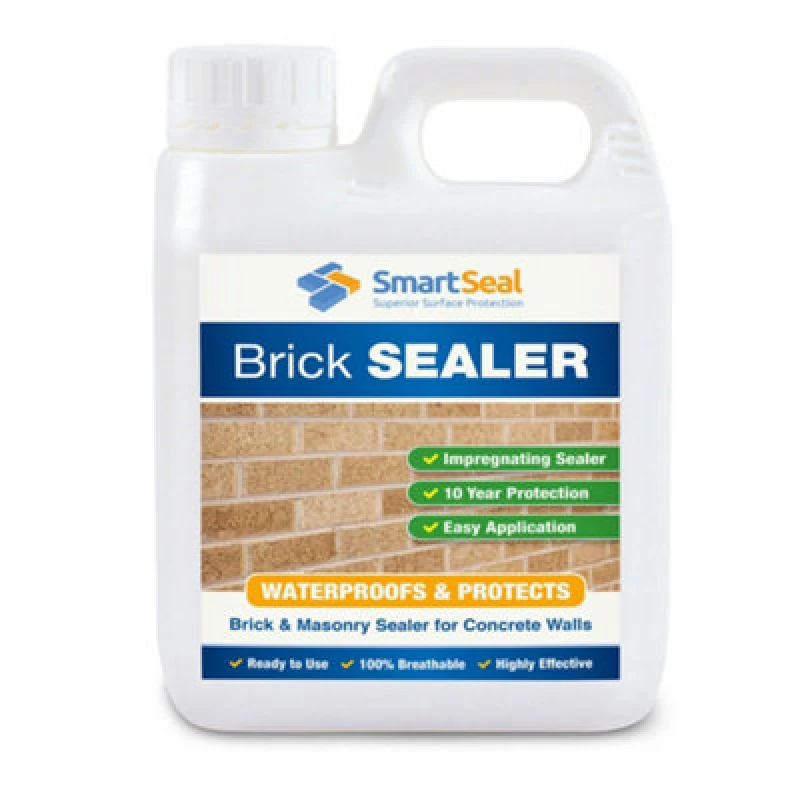 Image of Smartseal Brick Sealer, Dry & Breathable, Brick Water Proofer, Damp Proofer, 10Yr Protection, 1L, Clear 5.061E+12