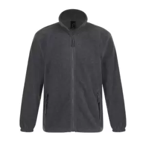Image of SOLS Mens North Full Zip Outdoor Fleece Jacket (L) (Grey Marl)