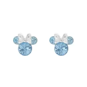 Image of Disney Minnie Silver Plated March Birthstone Stud Earrings EF00469SMARL.PH