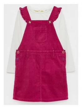 Image of White Stuff Girls Clara Cord 2 In 1 Pinafore Outfit - Plum