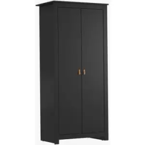 Image of Morton Black 2 Door Wardrobe
