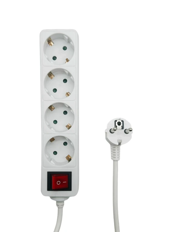 Image of Microconnect MC-GRU0045WS power extension 5m 4 AC outlet(s) Indoor Wh