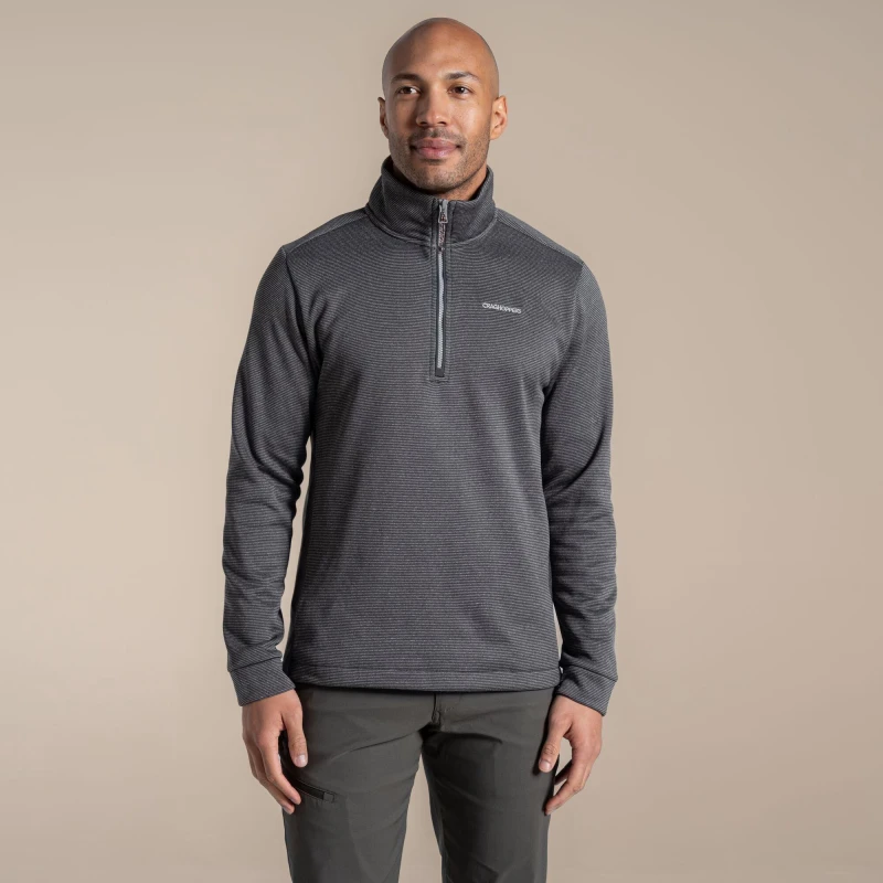 Image of Craghoppers Craghoppers Men Blake Half-Zip Insulating Active Fleece in Light Grey Size: Medium Light Grey M Male 5063260131032